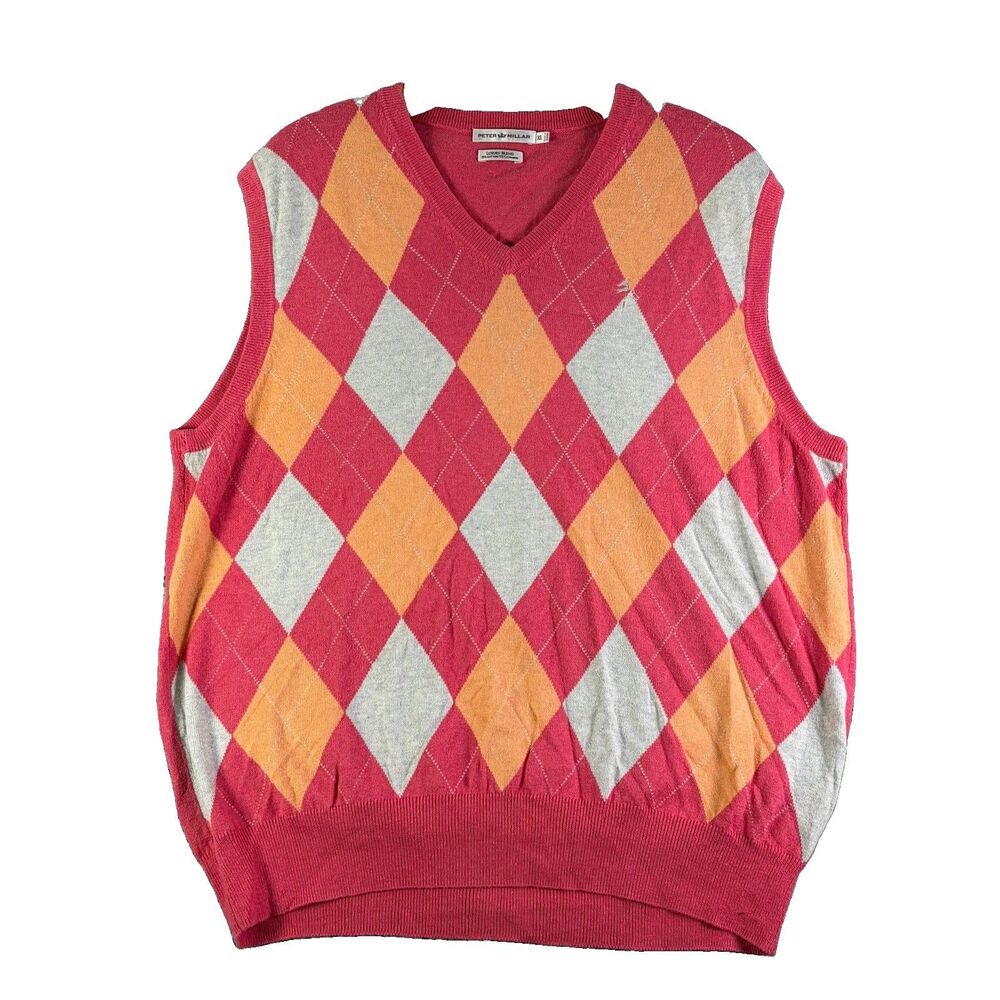 Peter Millar X Saratoga National Golf Club Luxury Blend Sweater Vest Mens XL